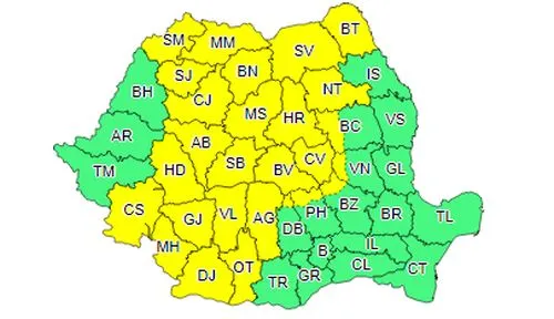 Brașovul, sub COD GALBEN de vreme nefavorabilă!