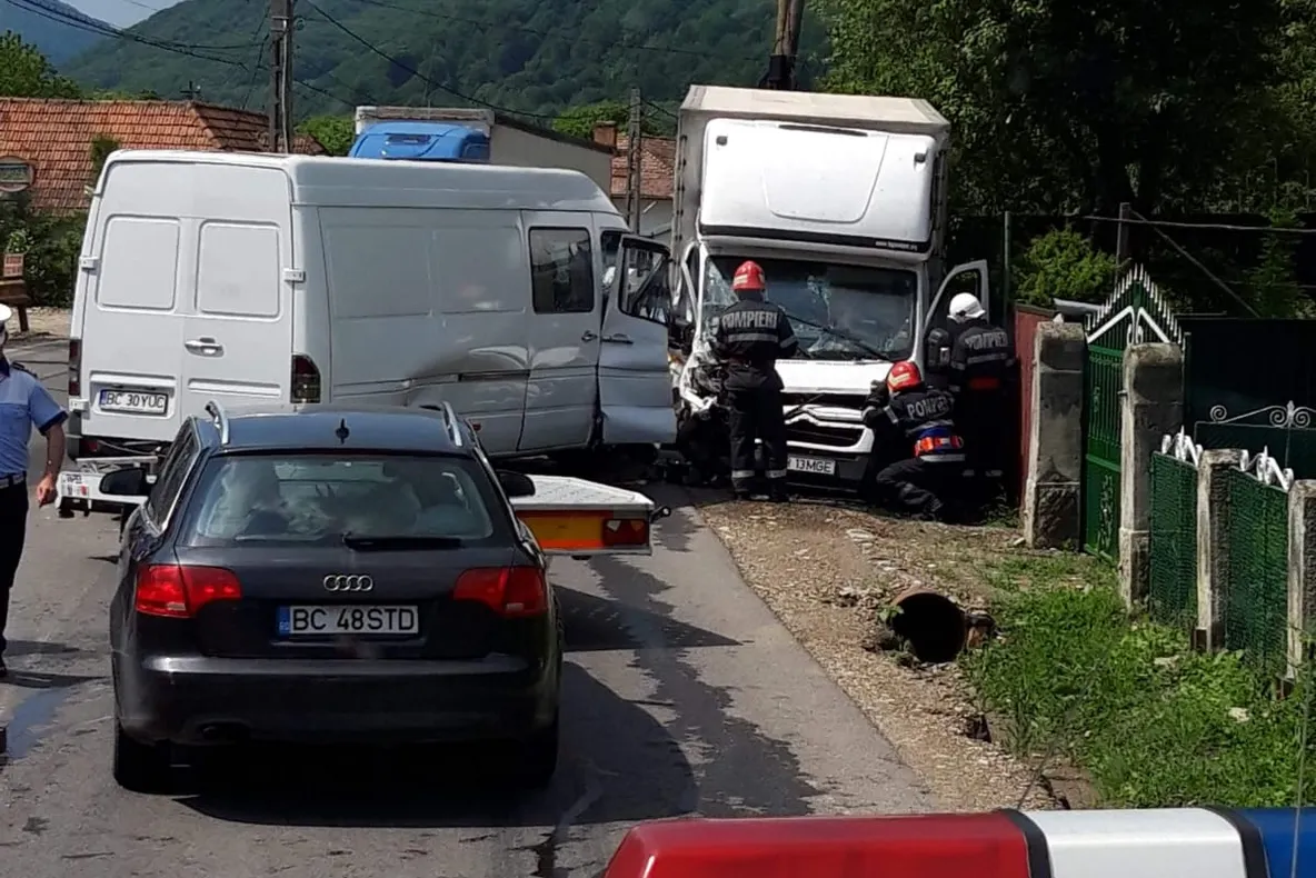 Accident rutier, pe DN1