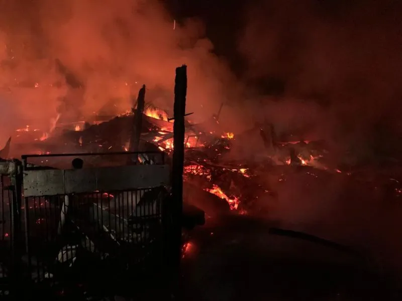 FOTO Incendiu violent, azi-noapte, la Homorod