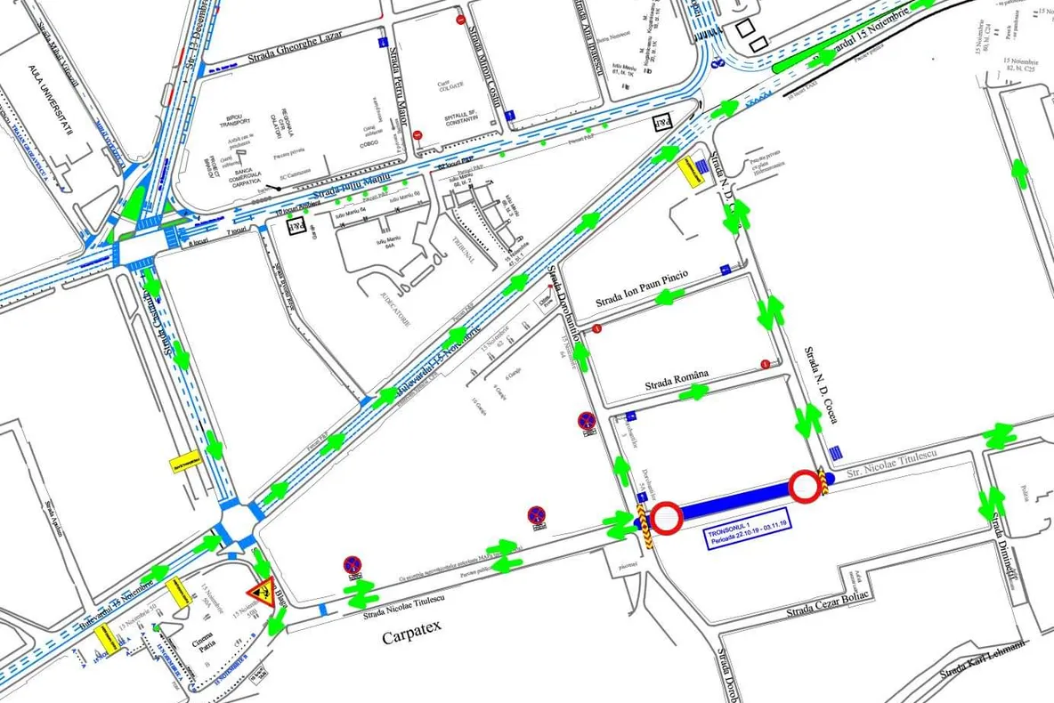 Trafic rutier complet interzis, de mâine, pe o stradă din municipiul Braşov