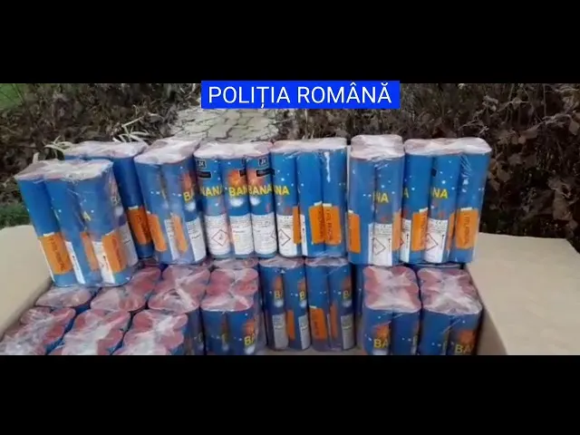 VIDEO 650 de kilograme de articole pirotehnice au fost confiscate de polițiștii brașoveni