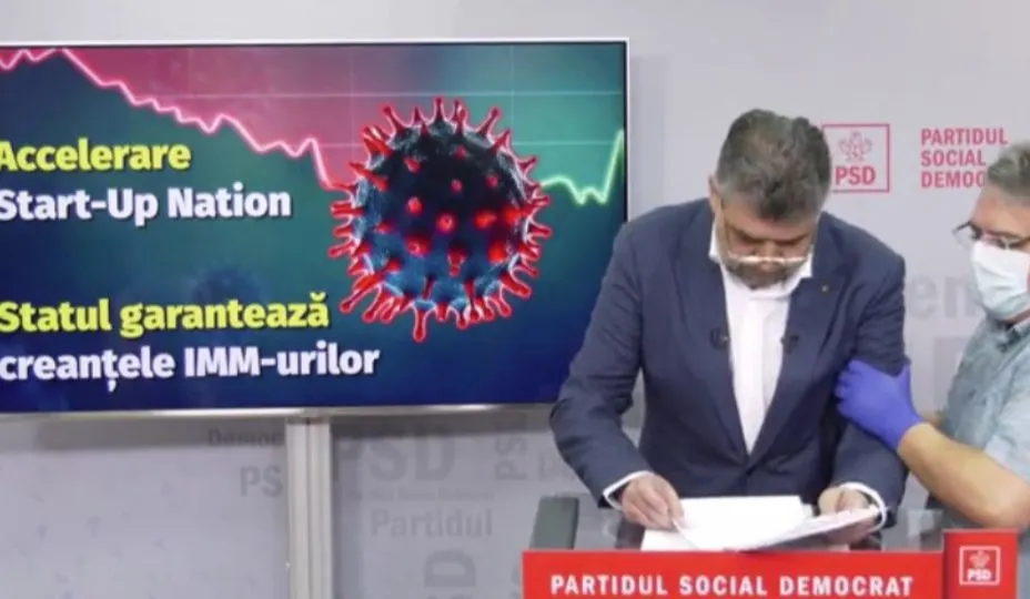 VIDEO Președintele PSD a căzut, în timpul unei conferințe de presă, după ce i s-a făcut rău