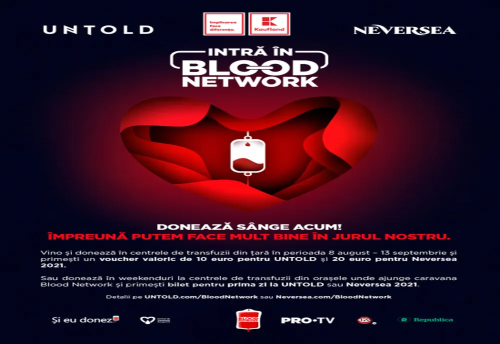 Campanie: donează sânge şi mergi gratuit la UNTOLD sau NEVERSEA