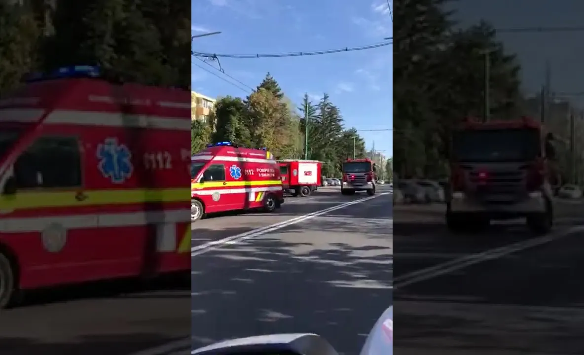 Mașină intrată în stâlp, pe strada Hărmanului! Victimă în stop cardio respirator!