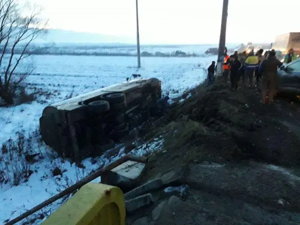 Cisternă cu motorină răsturnată pe DN1!