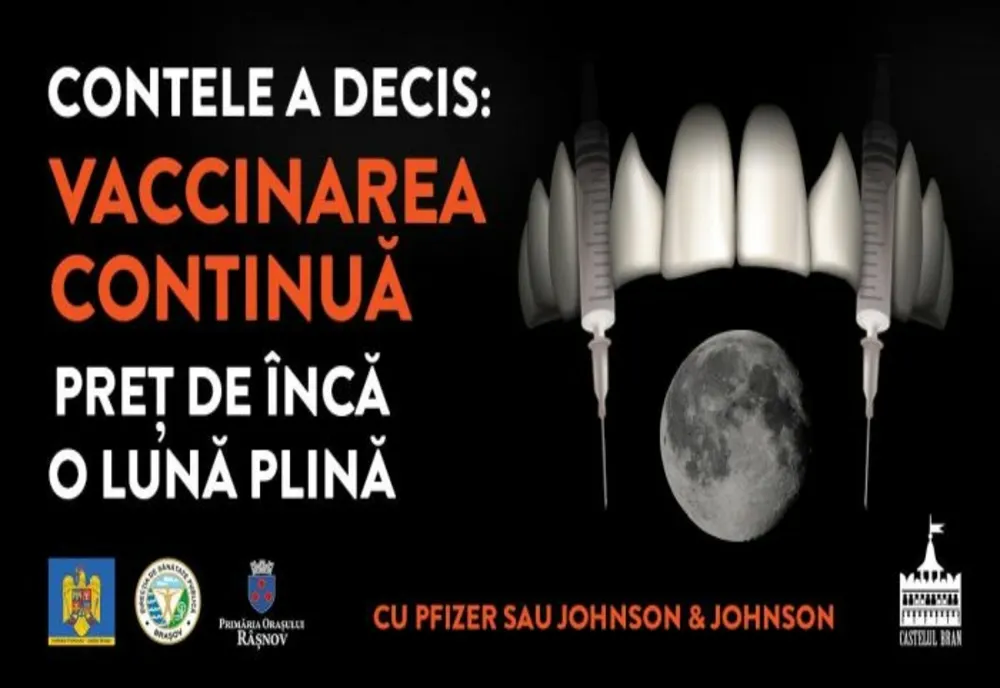 Vă puteți vaccina anti-COVID-19, la Castelul Bran, până la finalul lui iunie!