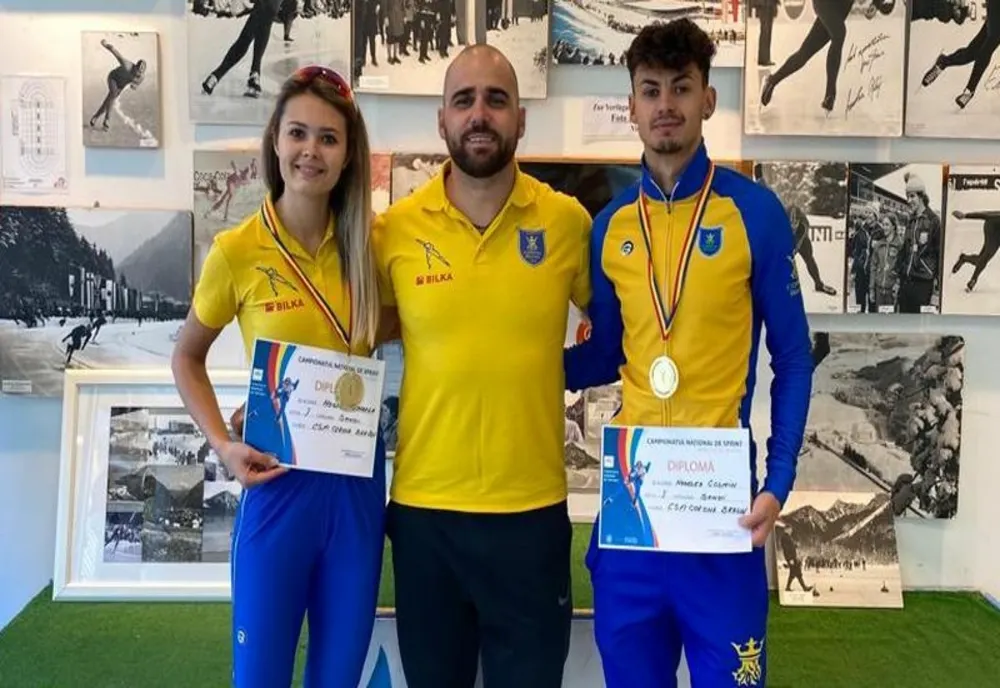 Brașovul are doi campioni naționali la patinaj viteză