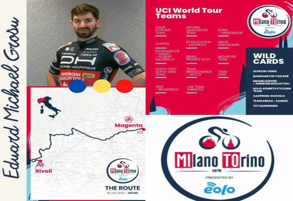 Eduard Grosu, locul 16 la cursa Milano - Torino