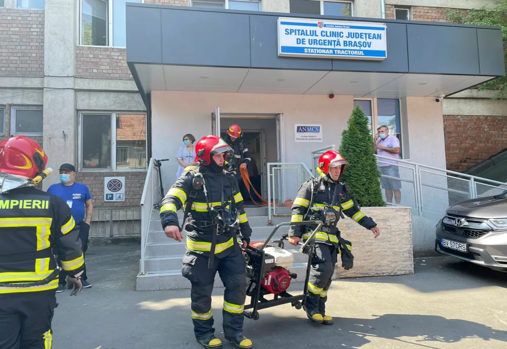 Exercițiu ISU Brașov la Spitalul Tractorul