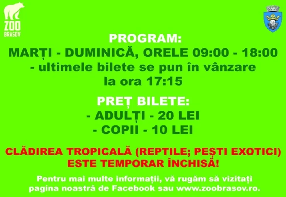 Program de iarnă la ZOO Brașov