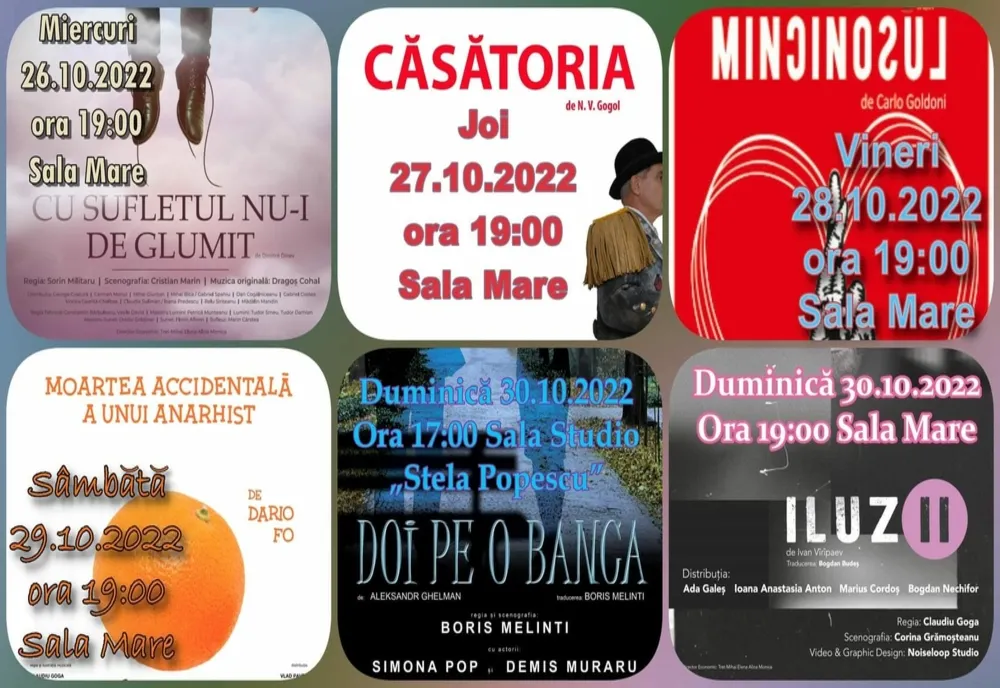 Ce putem vedea, săptămâna viitoare, la Teatrul Sică Alexandrescu?