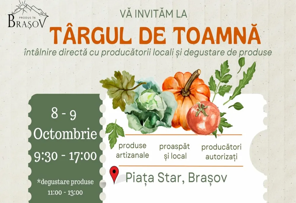 Târg de toamnă, în weekend, în Piața Star!