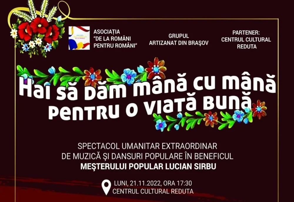 Spectacol caritabil pentru un meșter popular din Brașov care își va pierde vederea fără ajutorul nostru