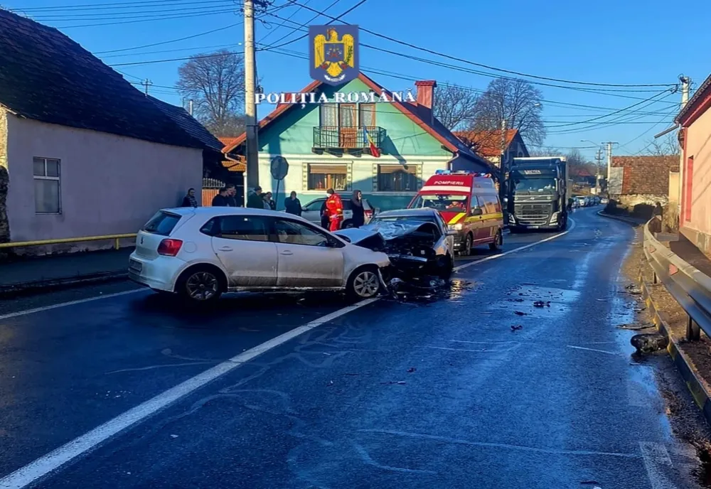 Accident cu 3 victime! Trafic blocat pe DN 1 Brașov – Făgăraș, în localitatea Perșani