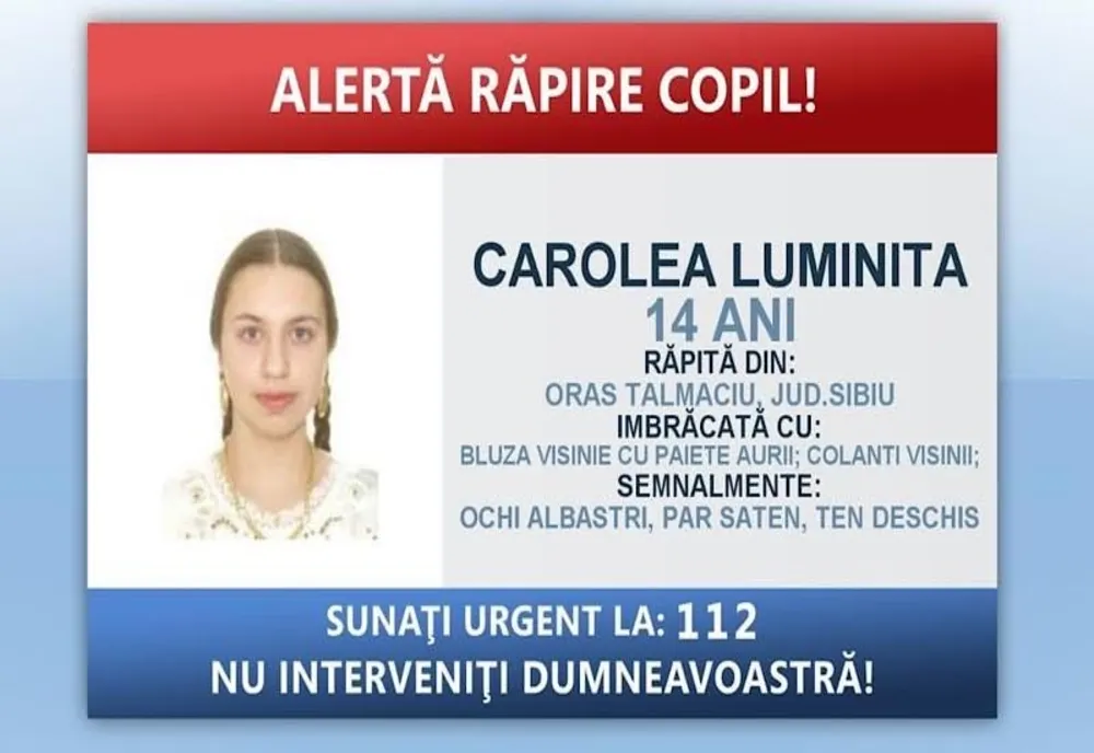 Minora de 14 ani răpită din Sibiu a fost găsită în județul Braşov