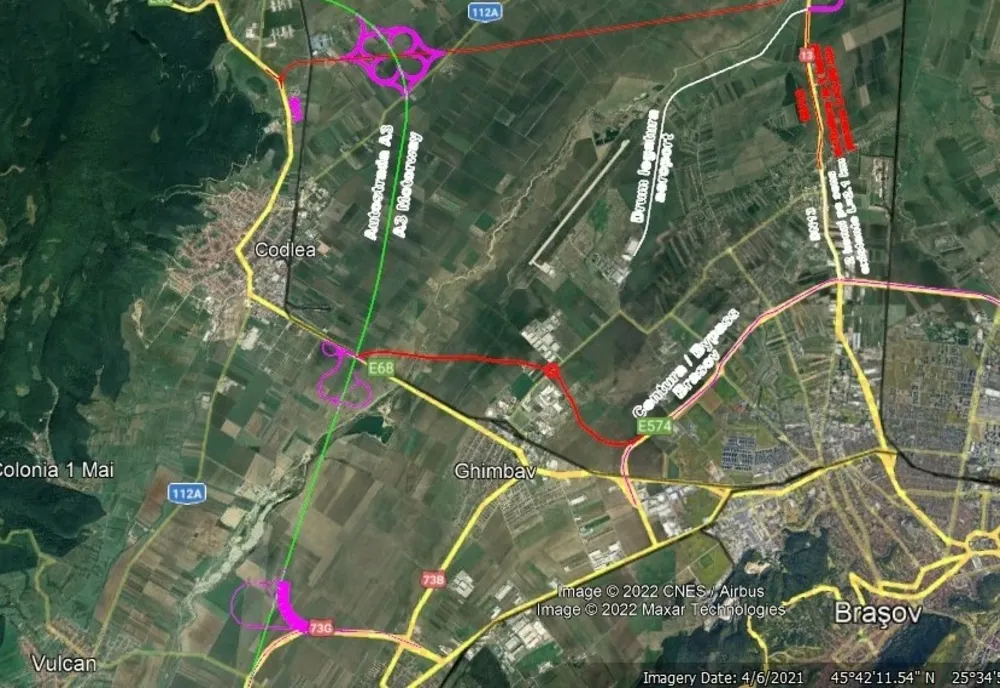 Cinci firme sunt interesate să realizeze drumul de legătură între Ocolitoarea Brașovului, Aeroport și viitoarea Autostradă Brașov – Ploiești