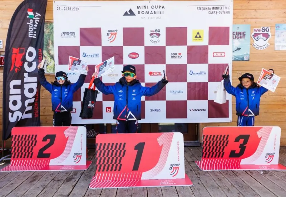 Podium complet pentru ACS Fast Line Rockets Brașov, la ultima etapă din cadrul Minicupei României la Schi Alpin 2023 (FOTO)