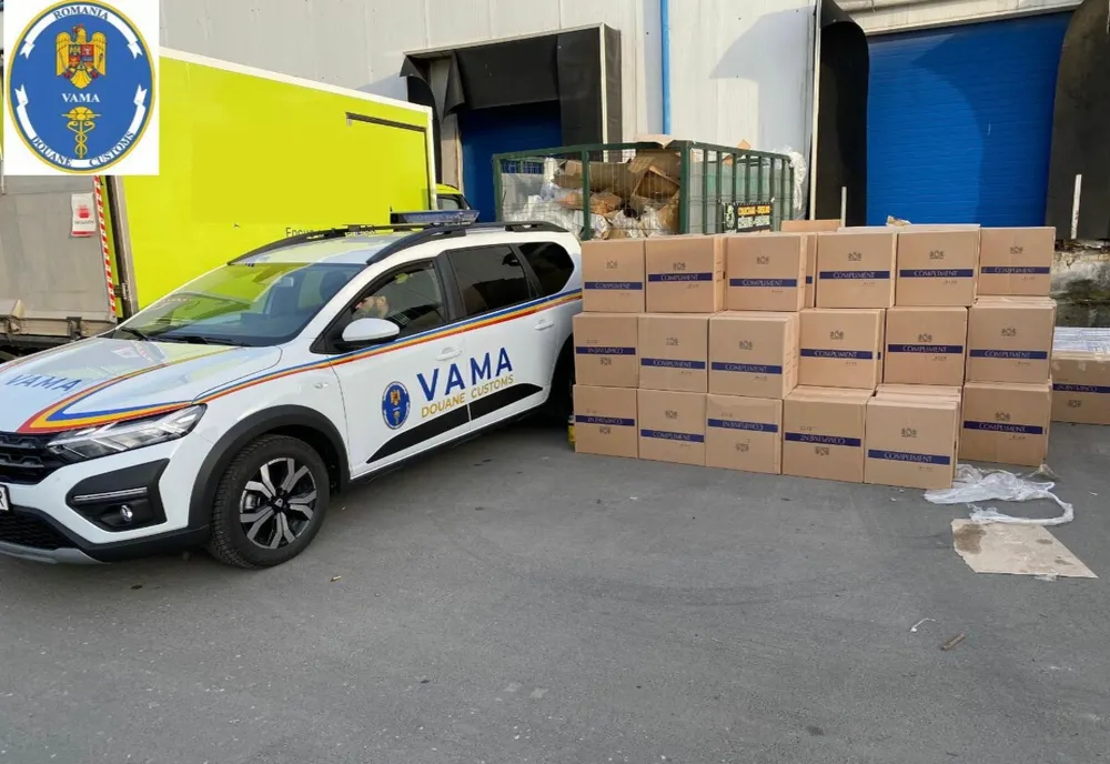 Captură impresionantă a vameșilor din Brașov. Autocamion plin cu țigări de contrabandă, oprit în municipiul Brașov. Prejudiciu de aproape un milion de euro!