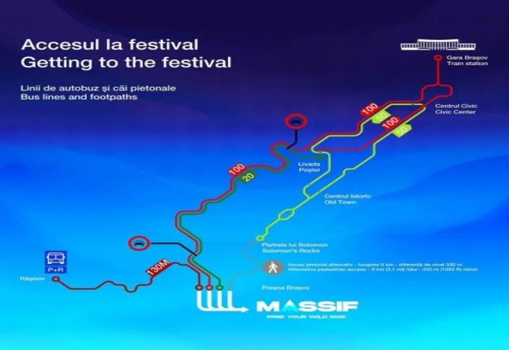 Restricții de circulație, de astăzi, în Poiana Brașov, cu prilejul organizării festivalului Massif