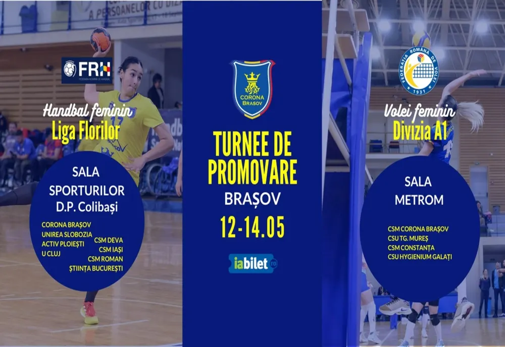 Turnee de promovare în prima divizie, în acest final de săptămână, la handbal și volei feminin
