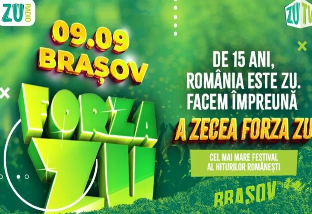 Lista artiștilor care vin la Forza ZU, pe 9 septembrie, la Brașov