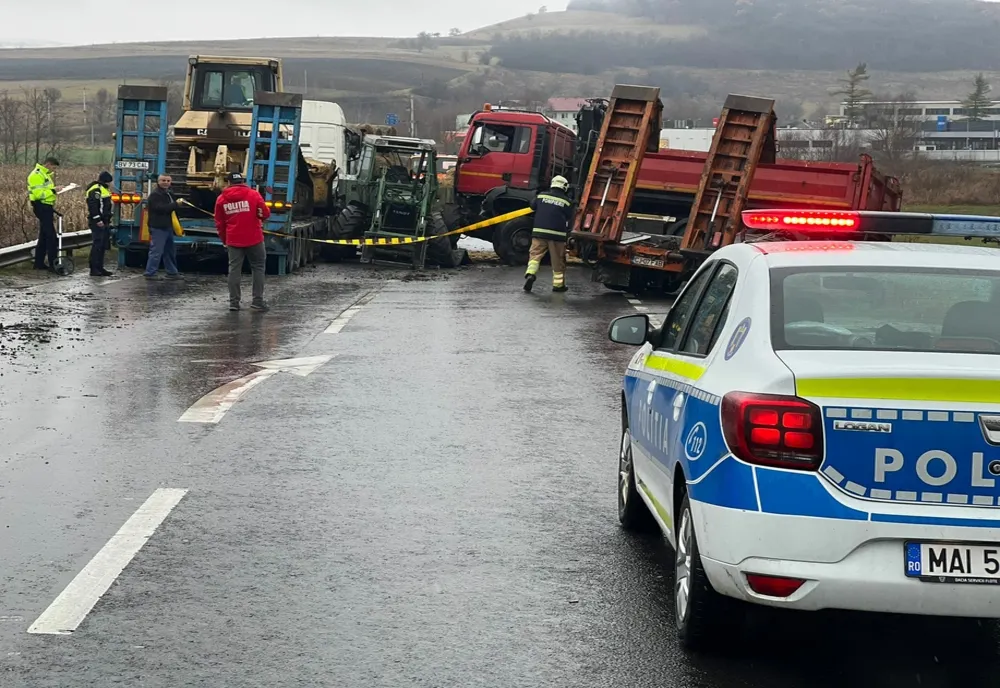 Trafic blocat pe DN13, în județul Brașov