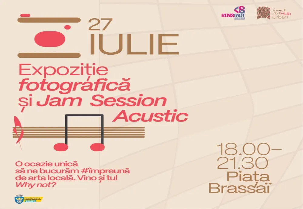 Expoziție fotografică și Jam Session Acustic, pe 27 iulie, în Piața Brassai din Brașov