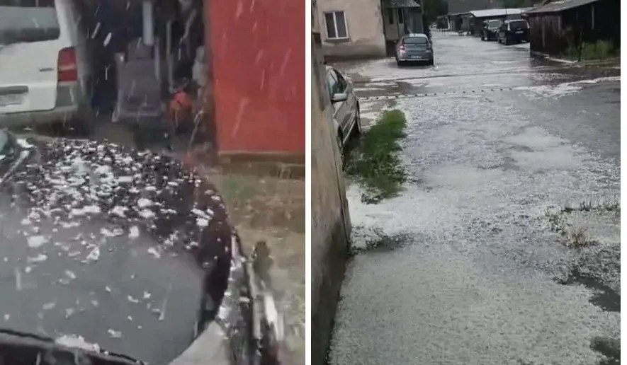 Vreme extremă în România: grindină la Bihor, furtună de nisip pe litoral - VIDEO