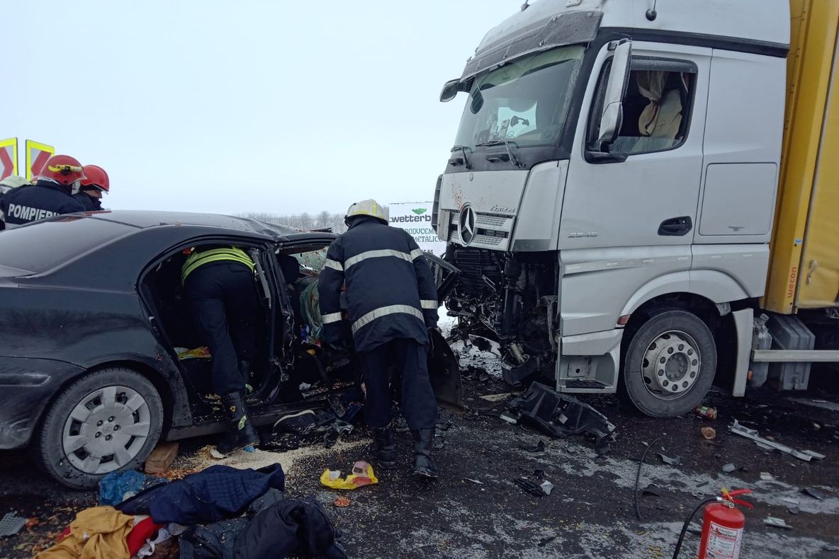 FOTO + VIDEO Accident GRAV, pe DN 1