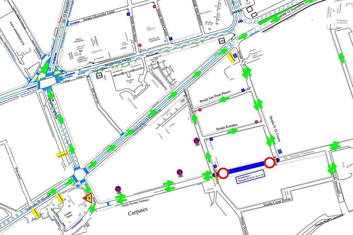 Trafic rutier complet interzis, de mâine, pe o stradă din municipiul Braşov