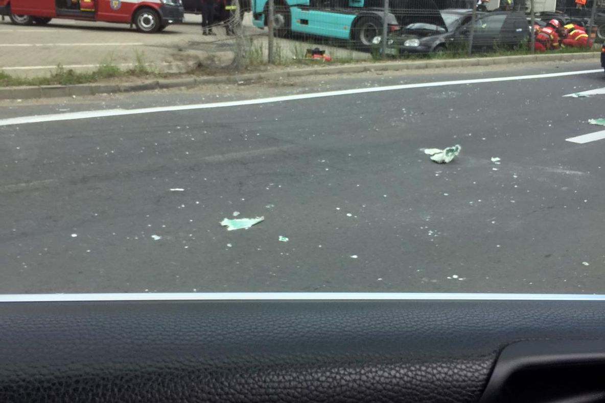 Accident rutier pe DN73! Trafic BLOCAT