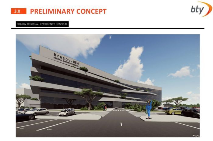 FOTO Vedeți cum ar trebui să arate, dacă se va construi vreodată, Spitalul Regional de Urgență al Brașovului!