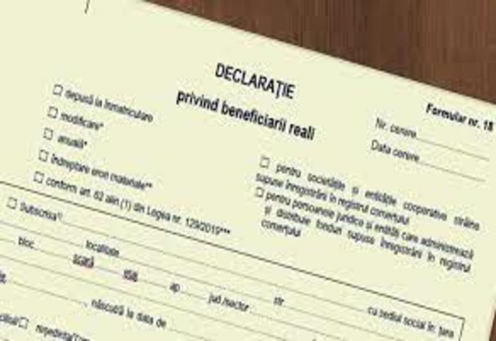 Declarația de beneficiar real va fi amânată până pe 1 octombrie 2021