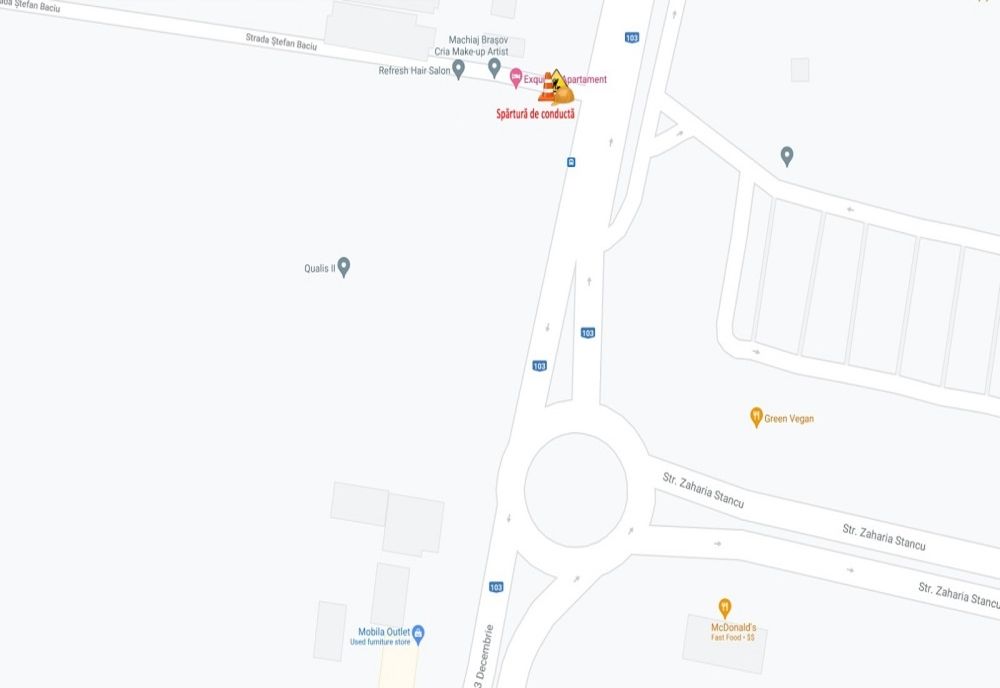 Trafic restricționat pe o stradă din municipiul Brașov