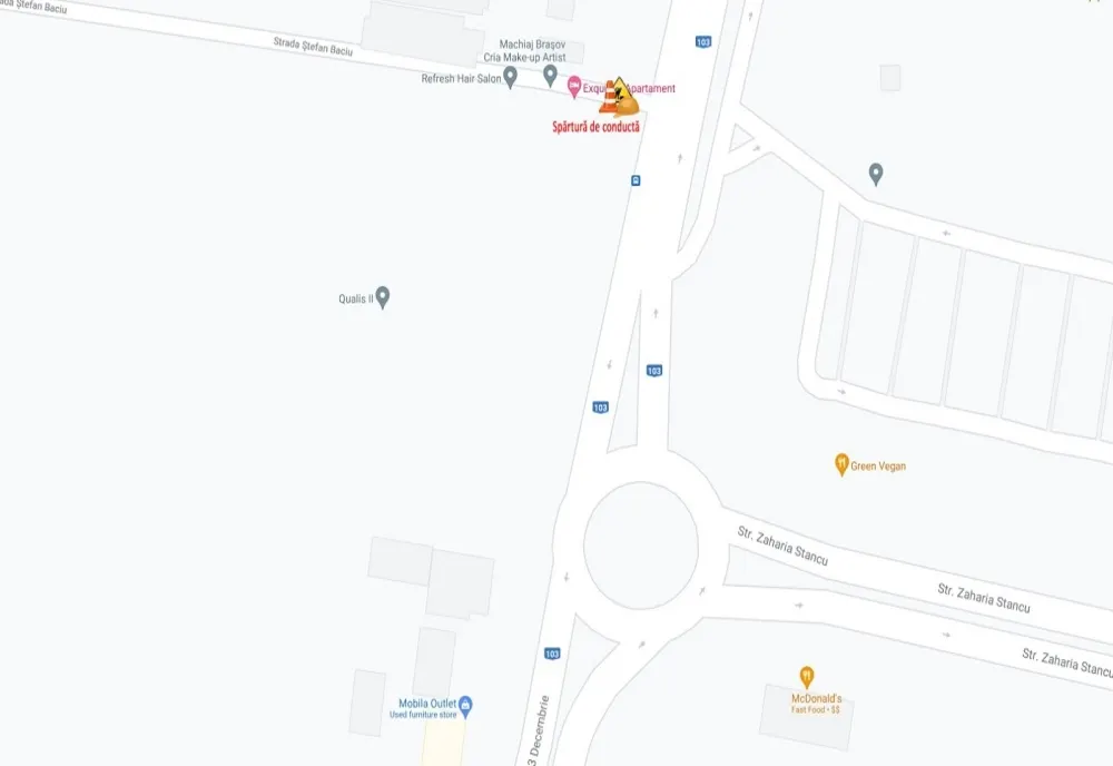 Trafic restricționat pe o stradă din municipiul Brașov