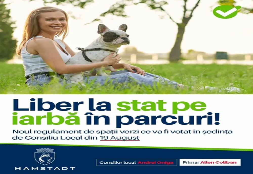 Braşovenii vor putea călca iarba din parcuri!