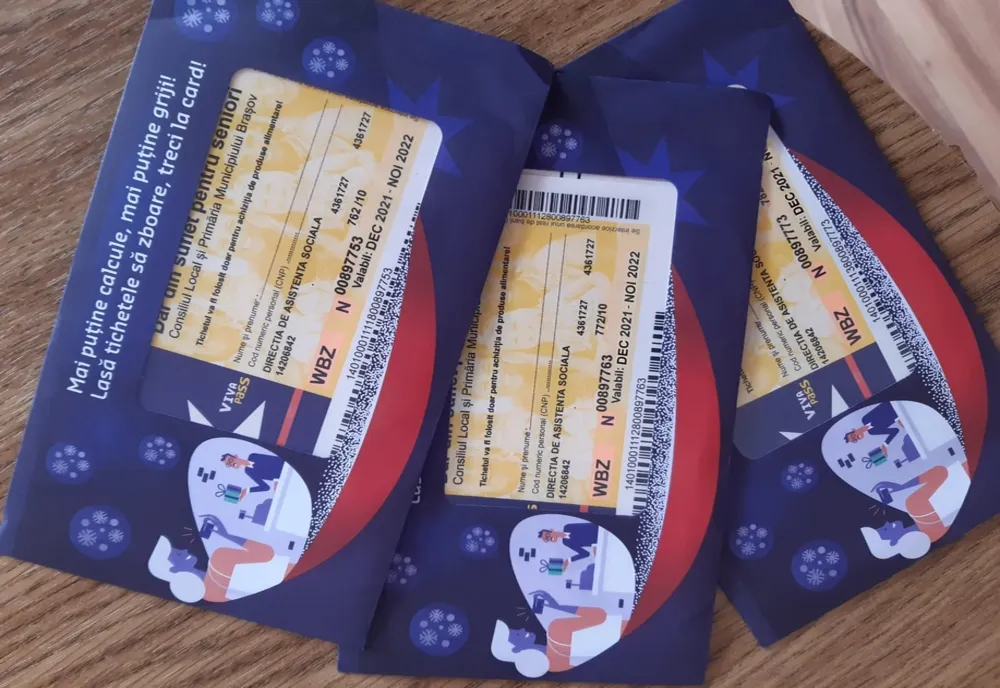 Începe distribuirea tichetelor de 100 de lei pentru pensionarii cu venituri mici din Brașov