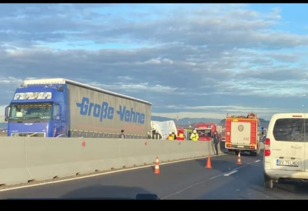 Accident pe Ocolitoarea Braşovului! Trafic blocat