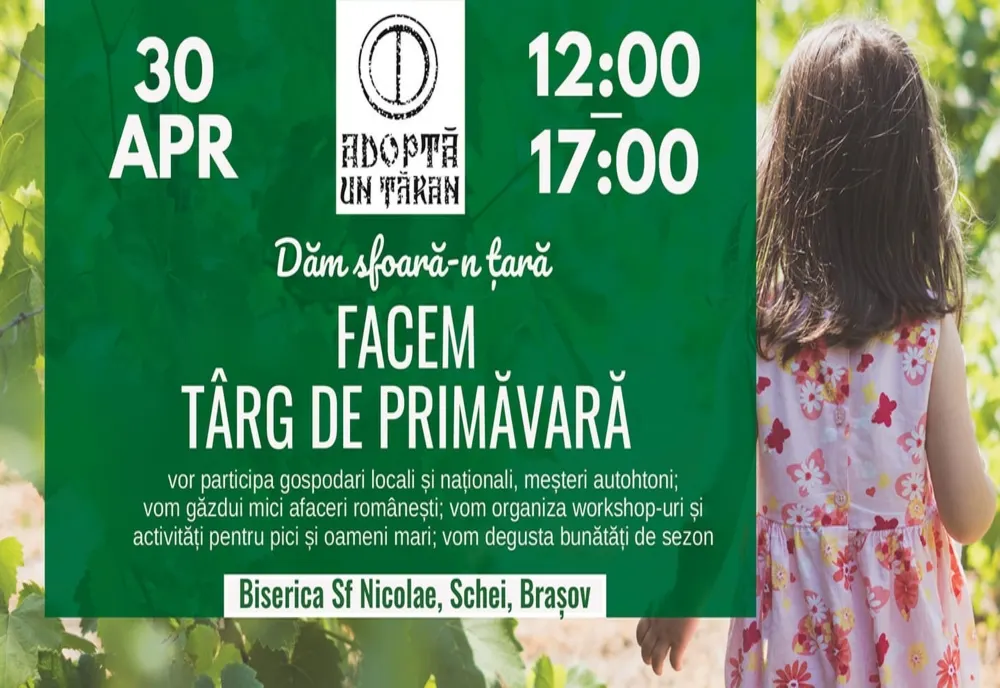 Târg de primăvară, sâmbătă, în curtea Bisericii Sf. Nicolae