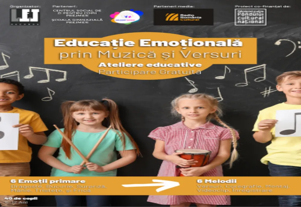 Copiii din Prejmer învață despre emoții prin versuri și muzică