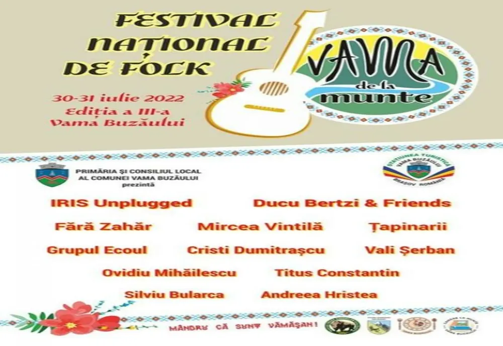 Festival de folk, la finalul lui iulie, la Vama Buzăului
