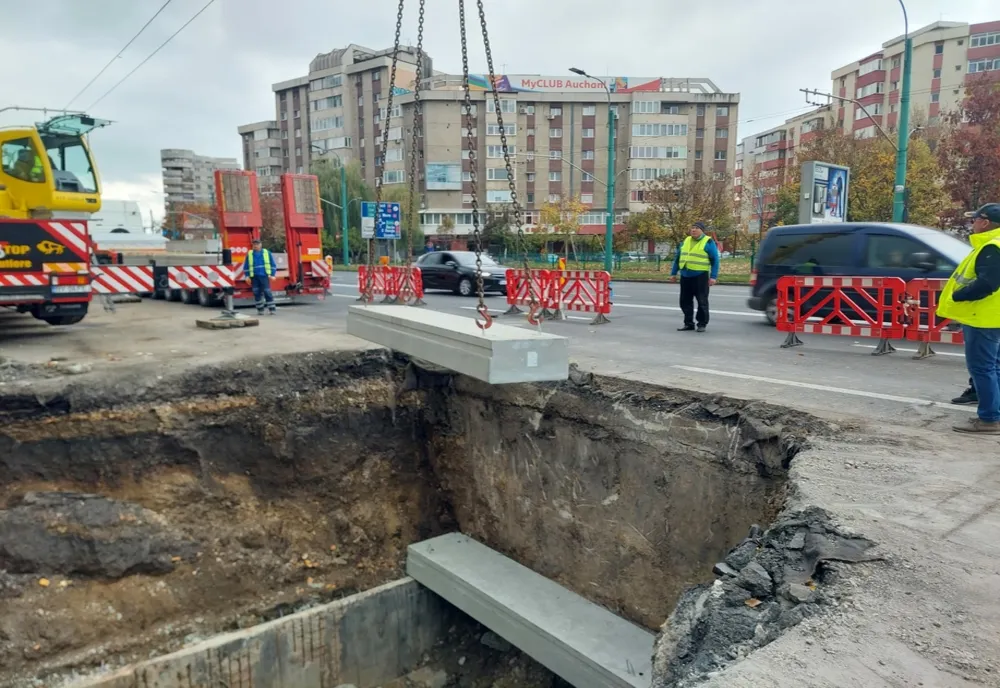 Care este stadiul lucrărilor la "craterul" de pe Bulevardul Gării