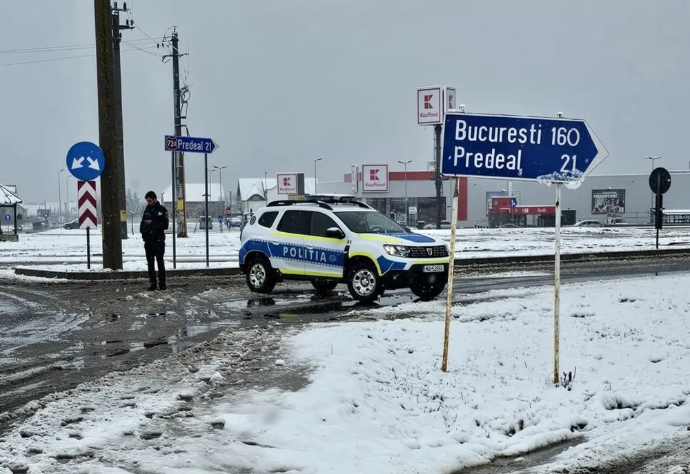 Trafic închis pe DN73A, între Râșnov și Predeal (VIDEO)