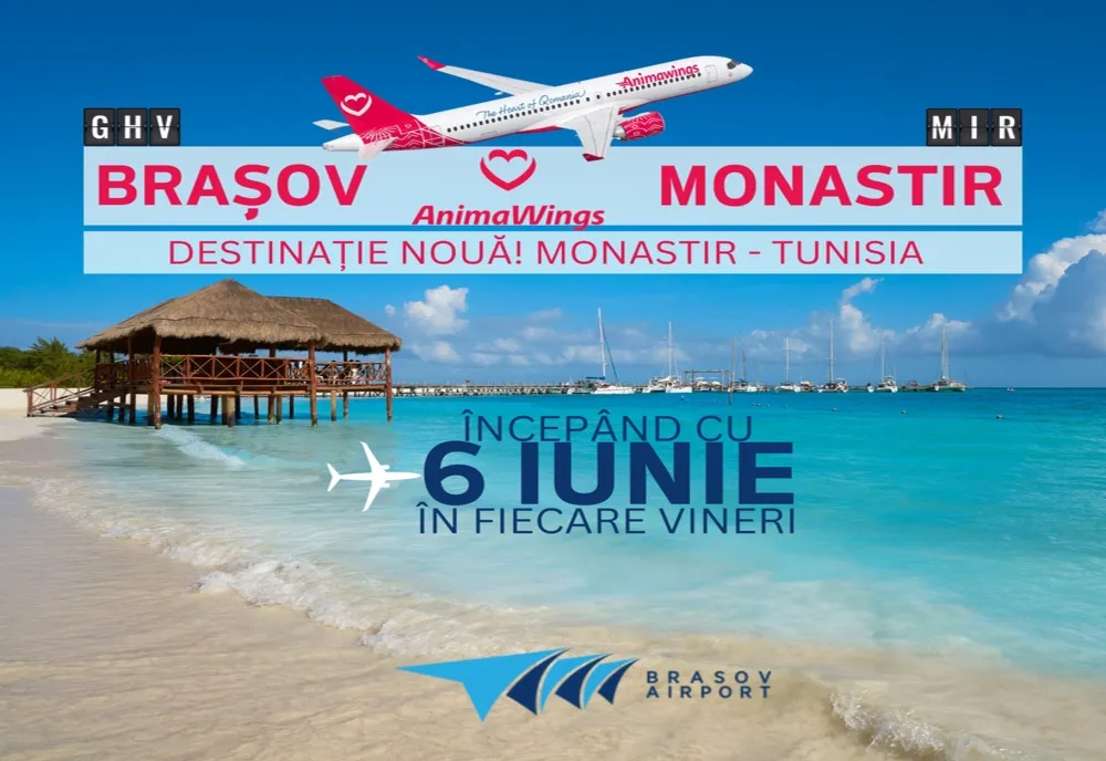 O NOUĂ DESTINAȚIE DE VACANȚĂ DE PE AEROPORTUL BRAȘOV-GHIMBAV