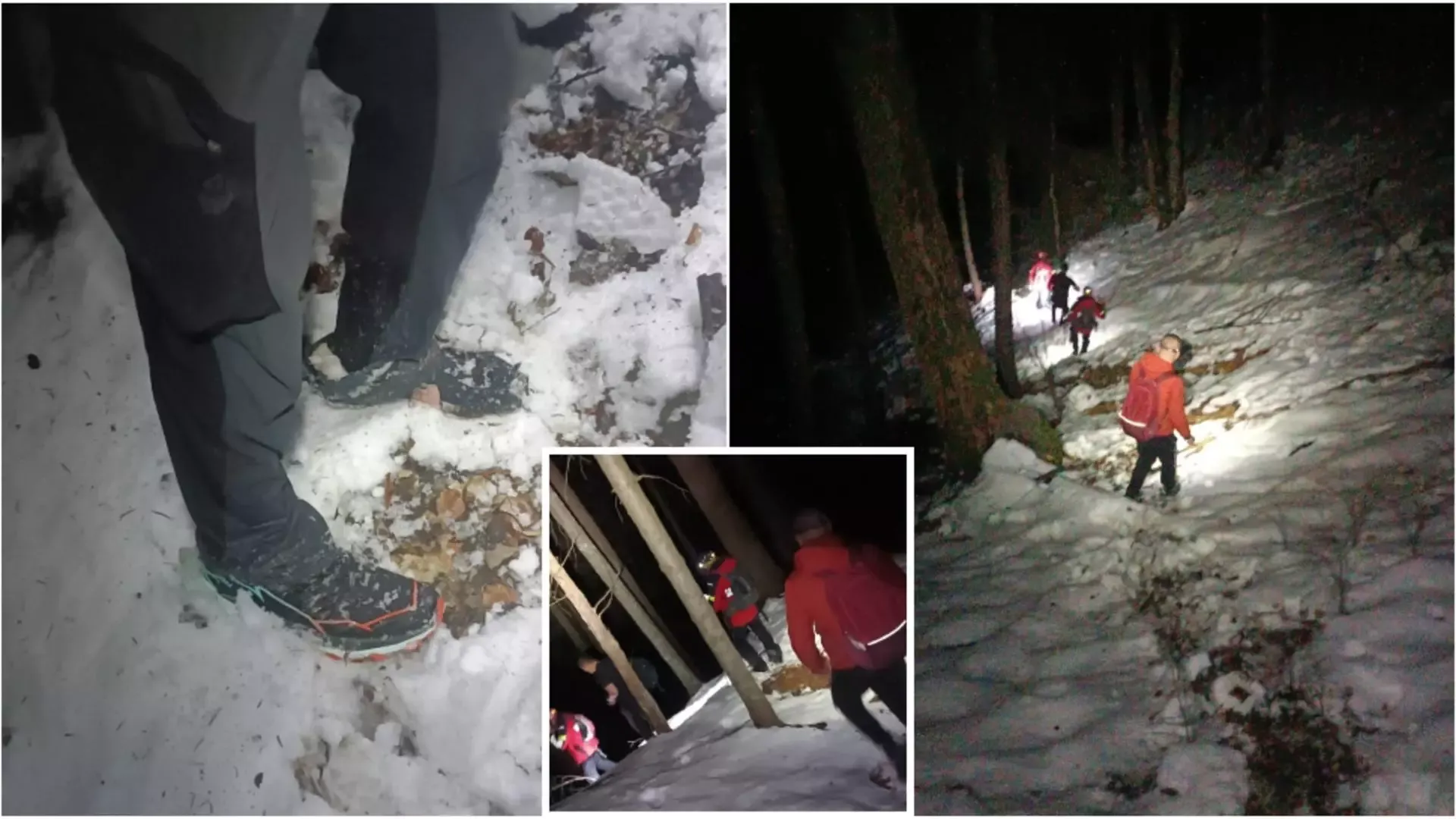 Inconștiență maximă. Turiști în pantofi, recuperați de salvamontiști din zona montană înaltă, unde zăpada are 50 de centimetri