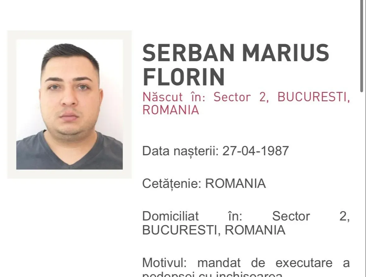 Fugar căutat de aproape patru ani, capturat în București. Avea de executat peste 18 ani de închisoare