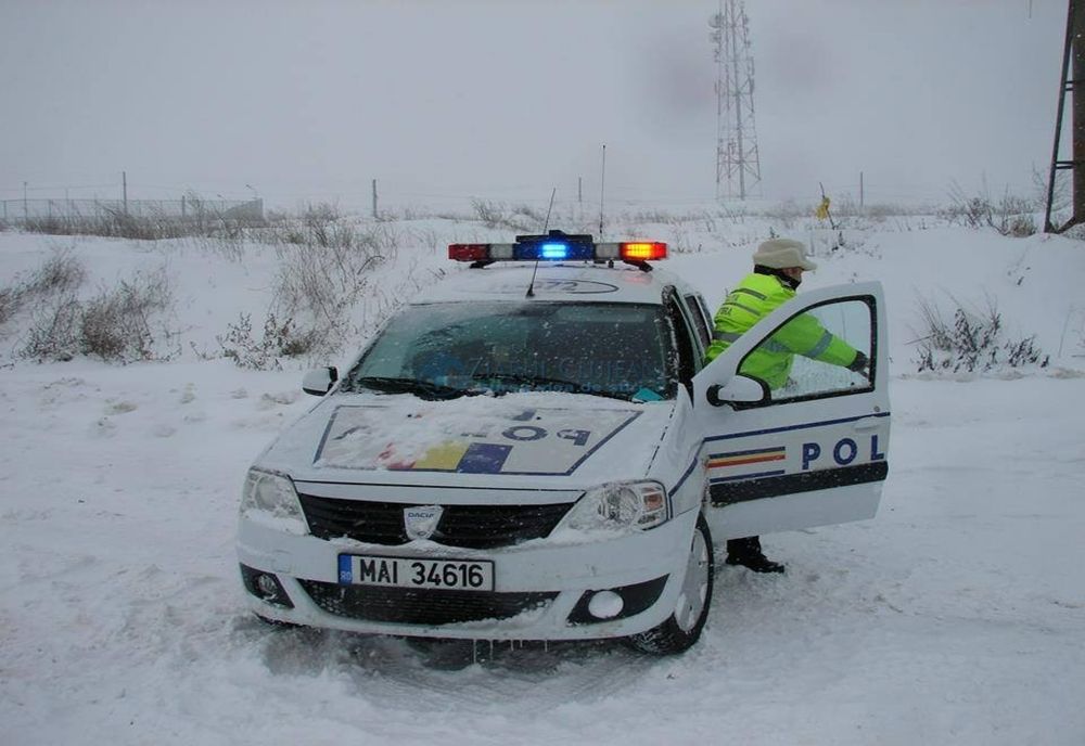 Trafic rutier în condiții de iarnă! Recomandările polițiștilor!