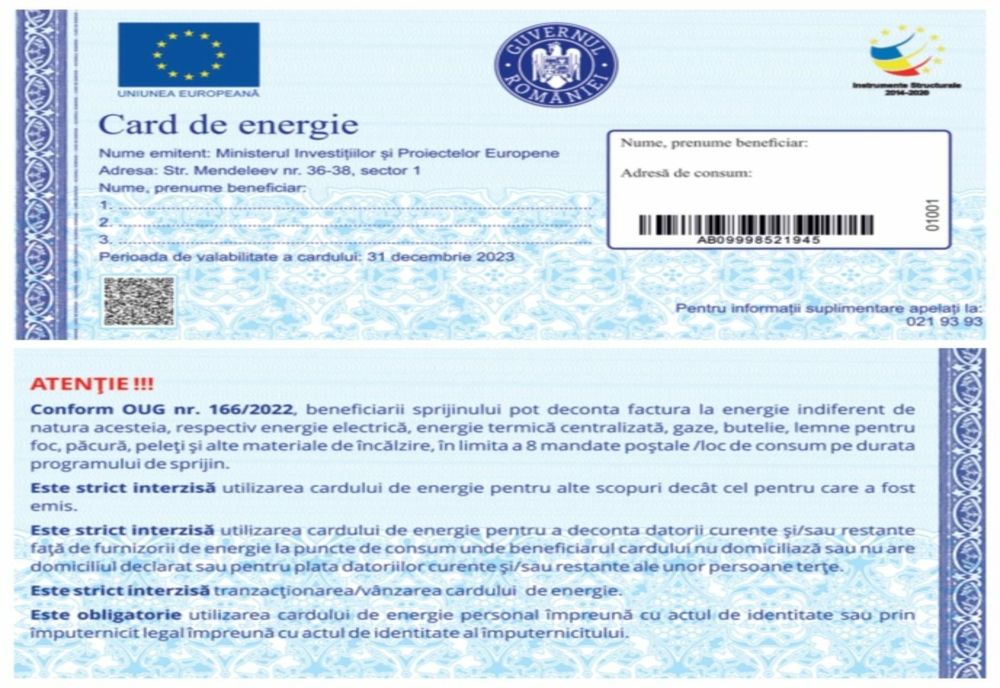 Peste 13.000 de plăţi cu cardurile de energie în prima zi - Cum pot achita facturile românii nevoiași