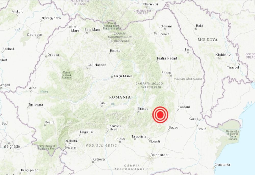 DOUĂ CUTREMURE ÎNREGISTRATE JOI DIMINEAȚĂ ÎN ZONA SEISMICĂ VRANCEA