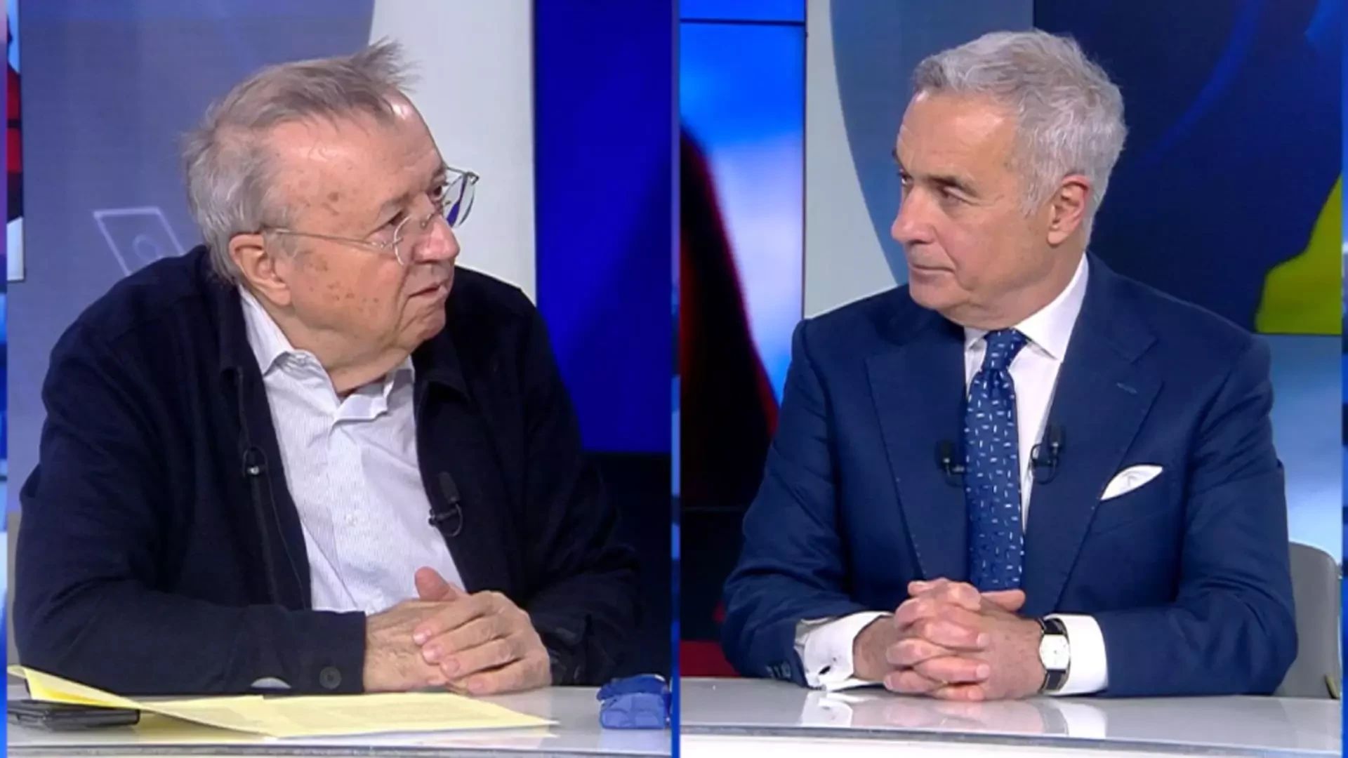 Ion Cristoiu și Călin Georgescu Foto: Realitatea Plus
